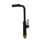Смеситель для кухни Mixxus Premium HAMMER 014 латунный черный матовый с выдвижным изливом (MI6954)
