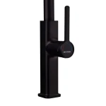 Змішувач для кухні з висувним виливом Mixxus Premium HAMMER 014 BLACK (MI6954)