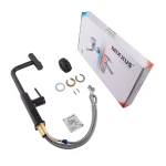 Змішувач для кухні з висувним виливом Mixxus Premium HAMMER 014 BLACK (MI6954)