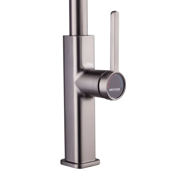 Смеситель для кухни Mixxus Premium HAMMER 014 латунный графит с выдвижным изливом MI6955 (MI6955)