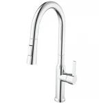 Смеситель для кухни Mixxus Premium PULL 014 латунный хром с выдвижным изливом (MI6958)