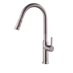 Смеситель для кухни Mixxus Premium PULL 014 латунный, графит, с выдвижным изливом (MI6959)