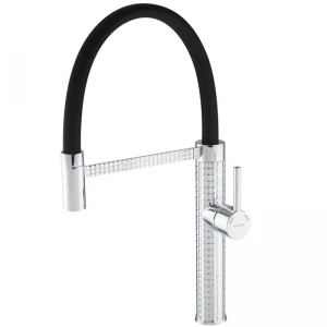 Смеситель для кухни Mixxus Premium Oliwer 017 REFL.BLACK латунный с гибким изливом (MI6965)