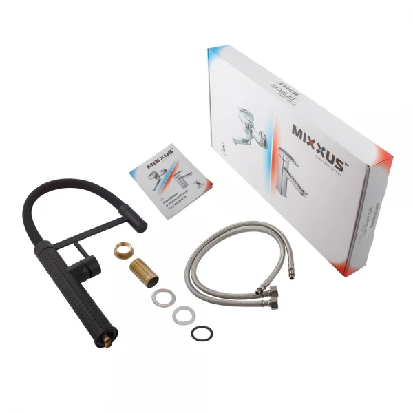 Змішувач для кухні Mixxus Premium Oliwer 017 BLACK REFL.BLACK (MI6966)