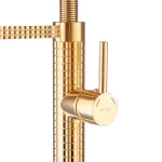 Высокий смеситель для кухни Mixxus Premium Spark 017 GOLD латунный с гибким изливом (MI6972)