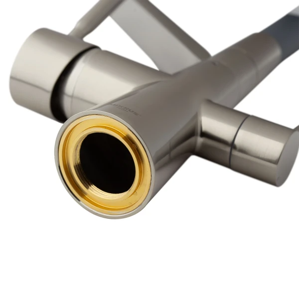 Латунный смеситель для кухни Mixxus Premium Magnet 021 с гибким изливом под фильтр, цвет нержавеющая сталь (MI6976)
