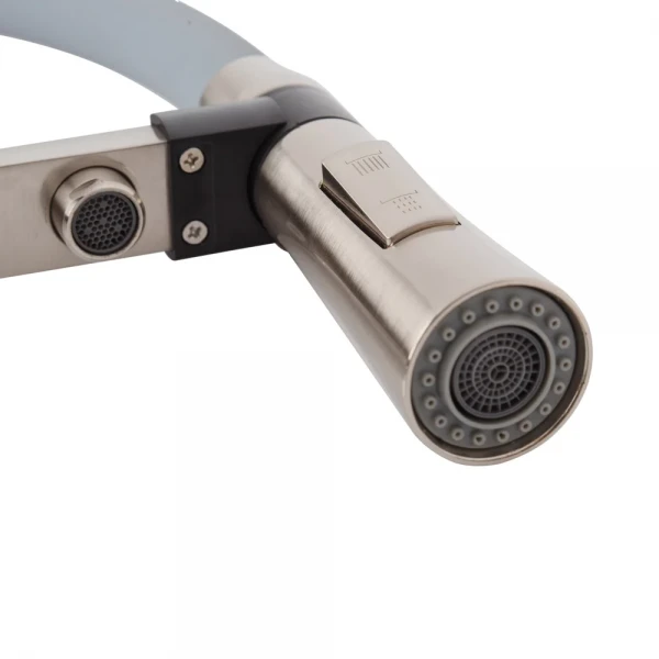Латунный смеситель для кухни Mixxus Premium Magnet 021 с гибким изливом под фильтр, цвет нержавеющая сталь (MI6976)
