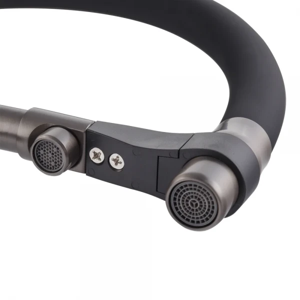 Смеситель для кухни Mixxus Premium Gravity 021 латунный графит с гибким изливом и выходом для питьевой воды (MI6979)
