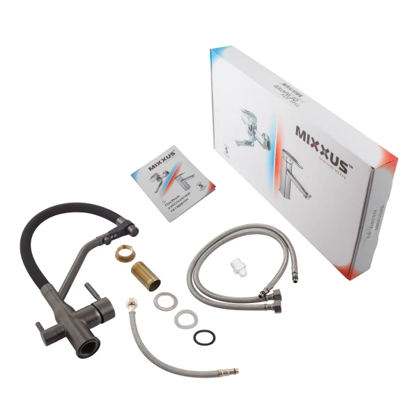 Змішувач для кухні Mixxus Premium Gravity 021 GRAPHITE REFL.BLACK (MI6979)