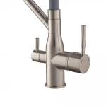 Смеситель для кухни Mixxus Premium Gravity 021 латунный с гибким изливом и подключением к фильтру (MI6980)