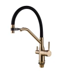 Змішувач для кухні MixxusPremium Gravity 021 BRUSHED GOLD REFL.BLACK (MI6981)