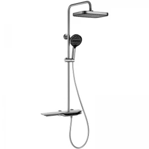 Душевая колонна с термостатическим смесителем MIXXUS PREMIUM SPACE-009-J CHROME с кнопочным переключателем, 3 режима (MI7012)