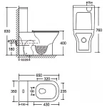 Унитаз-компакт Mixxus STYLE-0404-T3 650x350x830mm система смыва TORNADO 3.0 (MI7036)