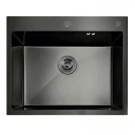 Мойка из нержавеющей стали MIXXUS MH5843 DECOR GRAPHITE (MH5843 DECOR NANO-BLACK) (3.0/0.8) цвет графит (MI7042)