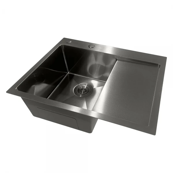 Мийка з нержавіючої сталі Mixxus MH6350L Nano-Black (3.0/0.8) колір графіт (MI7045)