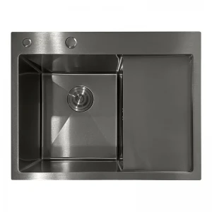 Мийка з нержавіючої сталі Mixxus MH6350L Nano-Black (3.0/0.8) колір графіт (MI7045)