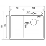 Мийка з нержавіючої сталі Mixxus MH6350R Nano-Black (3.0/0.8) колір графіт (MI7047)
