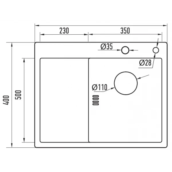 Мийка з нержавіючої сталі Mixxus MH6350R Nano-Black (3.0/0.8) колір графіт (MI7047)