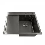 Мийка з нержавіючої сталі Mixxus MH6350R Nano-Black (3.0/0.8) колір графіт (MI7047)