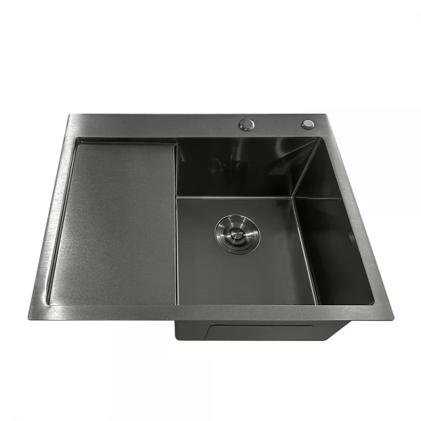 Мийка з нержавіючої сталі Mixxus MH6350R Nano-Black (3.0/0.8) колір графіт (MI7047)