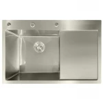 Мойка из нержавеющей стали MIXXUS MH7849L NANO-SILVER (3.0/0.8) цвет нержавейка (MI7048)