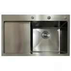 Мийка з нержавіючої сталі MIXXUS MH7849L NANO-BLACK (3.0/0.8) колір графіт (MI7049)