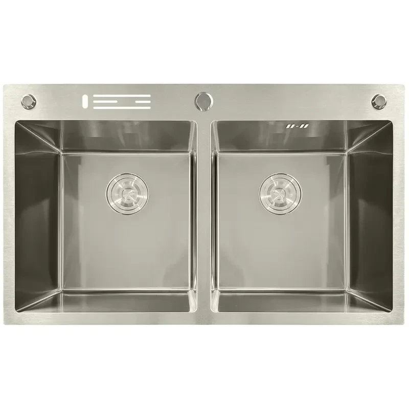 Мийка з нержавіючої сталі MIXXUS MH8350-DK NANO-SILVER (3.0/0.8) колір нержавійка (MI7052)