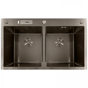 Мойка из нержавеющей стали MIXXUS MH8350-DK NANO-BLACK (3.0/0.8) цвет графит (MI7053) Мойка из нержавеющей стали MIXXUS MH8350-DK NANO-BLACK (3.0/0.8) цвет графит (MI7053)