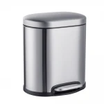 Відро для сміття з плавним закриттям овальне Mixxus Premium Topper-TC0205 SS Color 5л колір нержавійка (MI7059)