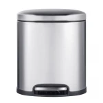 Відро для сміття з плавним закриттям овальне Mixxus Premium Topper-TC0205 SS Color 5л колір нержавійка (MI7059)