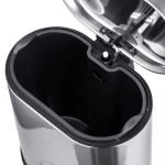 Відро для сміття з плавним закриттям овальне Mixxus Premium Topper-TC0205 SS Color 5л колір нержавійка (MI7059)