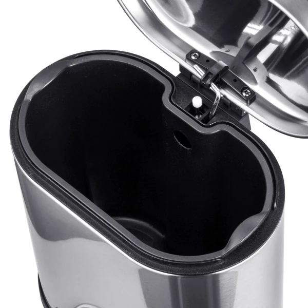 Відро для сміття з плавним закриттям овальне Mixxus Premium Topper-TC0205 SS Color 5л колір нержавійка (MI7059)