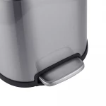 Відро для сміття з плавним закриттям овальне Mixxus Premium Topper-TC0205 SS Color 5л колір нержавійка (MI7059)