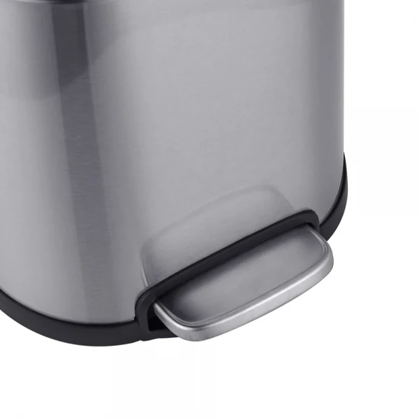 Відро для сміття з плавним закриттям овальне Mixxus Premium Topper-TC0205 SS Color 5л колір нержавійка (MI7059)