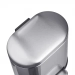 Відро для сміття з плавним закриттям овальне Mixxus Premium Topper-TC0205 SS Color 5л колір нержавійка (MI7059)