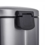 Відро для сміття з плавним закриттям овальне Mixxus Premium Topper-TC0205 SS Color 5л колір нержавійка (MI7059)