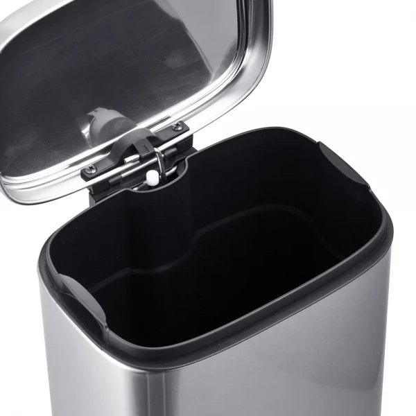 Мусорное ведро с плавным закрытием прямоугольное Mixxus Premium Style-TC0305 SS Color 5л цвет нержавейка (MI7060)