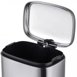 Мусорное ведро с плавным закрытием прямоугольное Mixxus Premium Style-TC0305 SS Color 5л цвет нержавейка (MI7060)