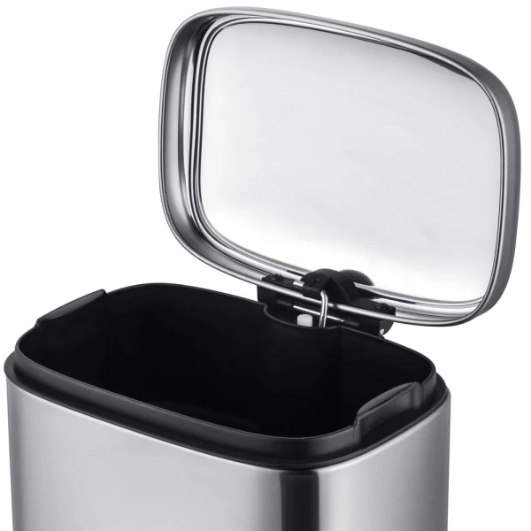 Мусорное ведро с плавным закрытием прямоугольное Mixxus Premium Style-TC0305 SS Color 5л цвет нержавейка (MI7060)