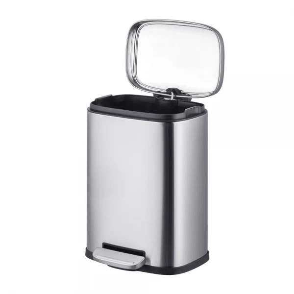 Мусорное ведро с плавным закрытием прямоугольное Mixxus Premium Style-TC0305 SS Color 5л цвет нержавейка (MI7060)