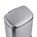Мусорное ведро с плавным закрытием прямоугольное Mixxus Premium Style-TC0305 SS Color 5л цвет нержавейка (MI7060)