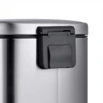 Мусорное ведро с плавным закрытием прямоугольное Mixxus Premium Style-TC0305 SS Color 5л цвет нержавейка (MI7060)