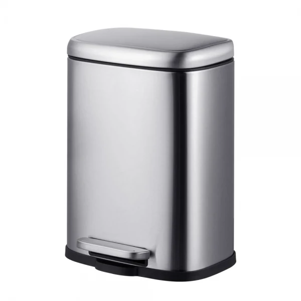 Мусорное ведро с плавным закрытием прямоугольное Mixxus Premium Style-TC0305 SS Color 5л цвет нержавейка (MI7060)