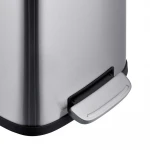 Мусорное ведро с плавным закрытием прямоугольное Mixxus Premium Style-TC0305 SS Color 5л цвет нержавейка (MI7060)