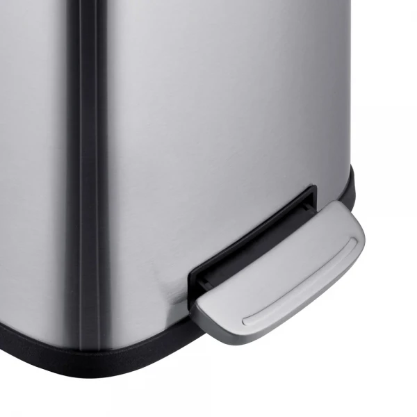 Мусорное ведро с плавным закрытием прямоугольное Mixxus Premium Style-TC0305 SS Color 5л цвет нержавейка (MI7060)