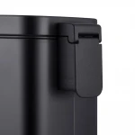 Відро для сміття з плавним закриттям прямокутне Mixxus Premium Quadro-TC0105 Black 5 л колір чорний (MI7061)