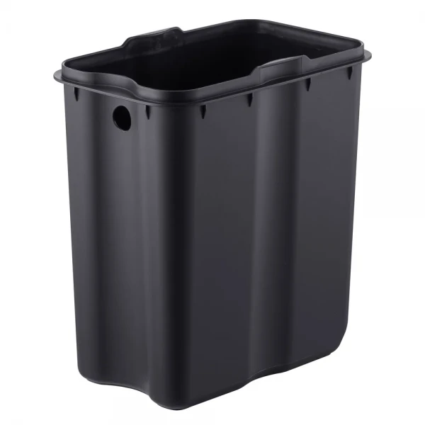 Відро для сміття з плавним закриттям прямокутне Mixxus Premium Quadro-TC0105 Black 5 л колір чорний (MI7061)