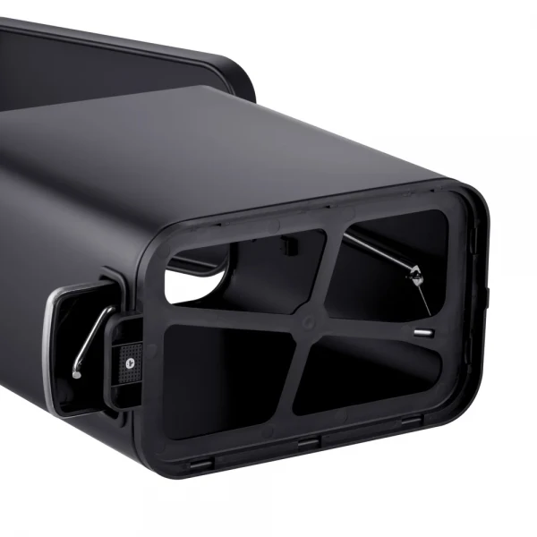 Відро для сміття з плавним закриттям прямокутне Mixxus Premium Quadro-TC0105 Black 5 л колір чорний (MI7061)