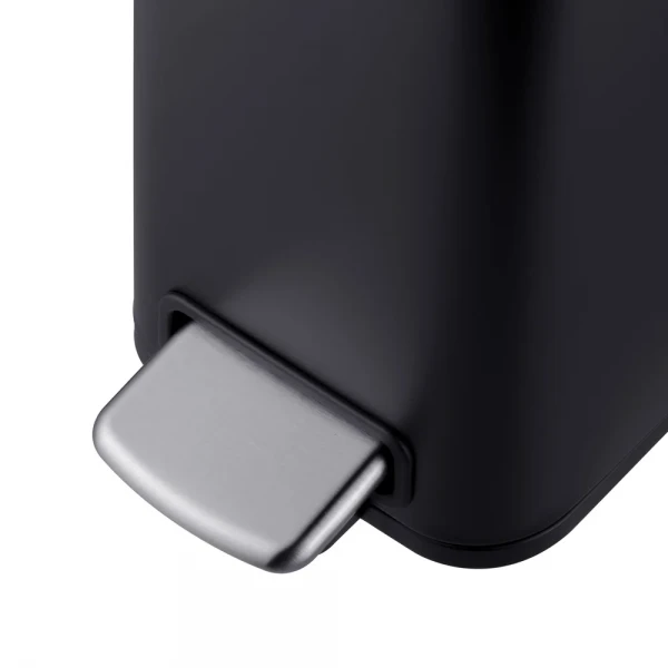 Відро для сміття з плавним закриттям прямокутне Mixxus Premium Quadro-TC0105 Black 5 л колір чорний (MI7061)