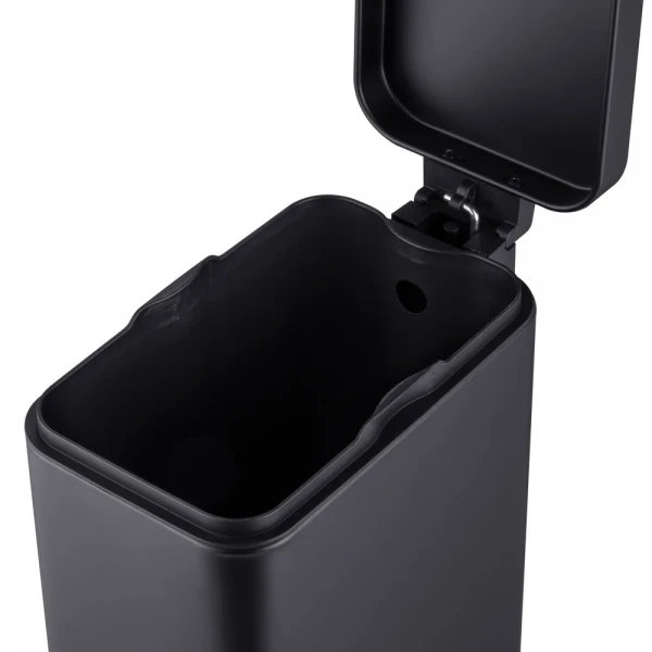 Відро для сміття з плавним закриттям прямокутне Mixxus Premium Quadro-TC0105 Black 5 л колір чорний (MI7061)